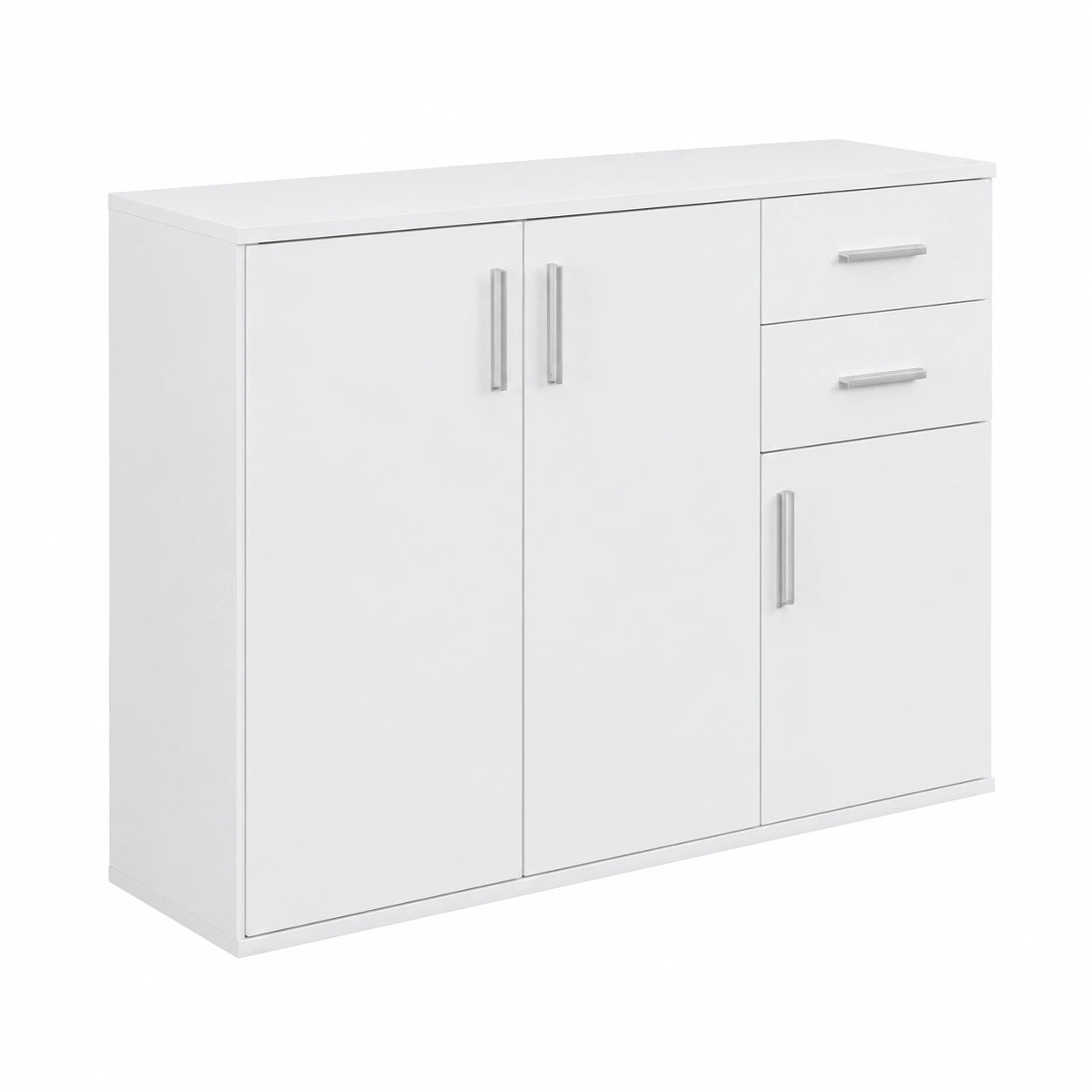 Madia Armadietto Armadio 3 Ante 2 Cassetti Mobile Mobiletto Spazioso Minimal Camera da Letto Soggiorno Arredamento Casa Ufficio Versatile Resistente