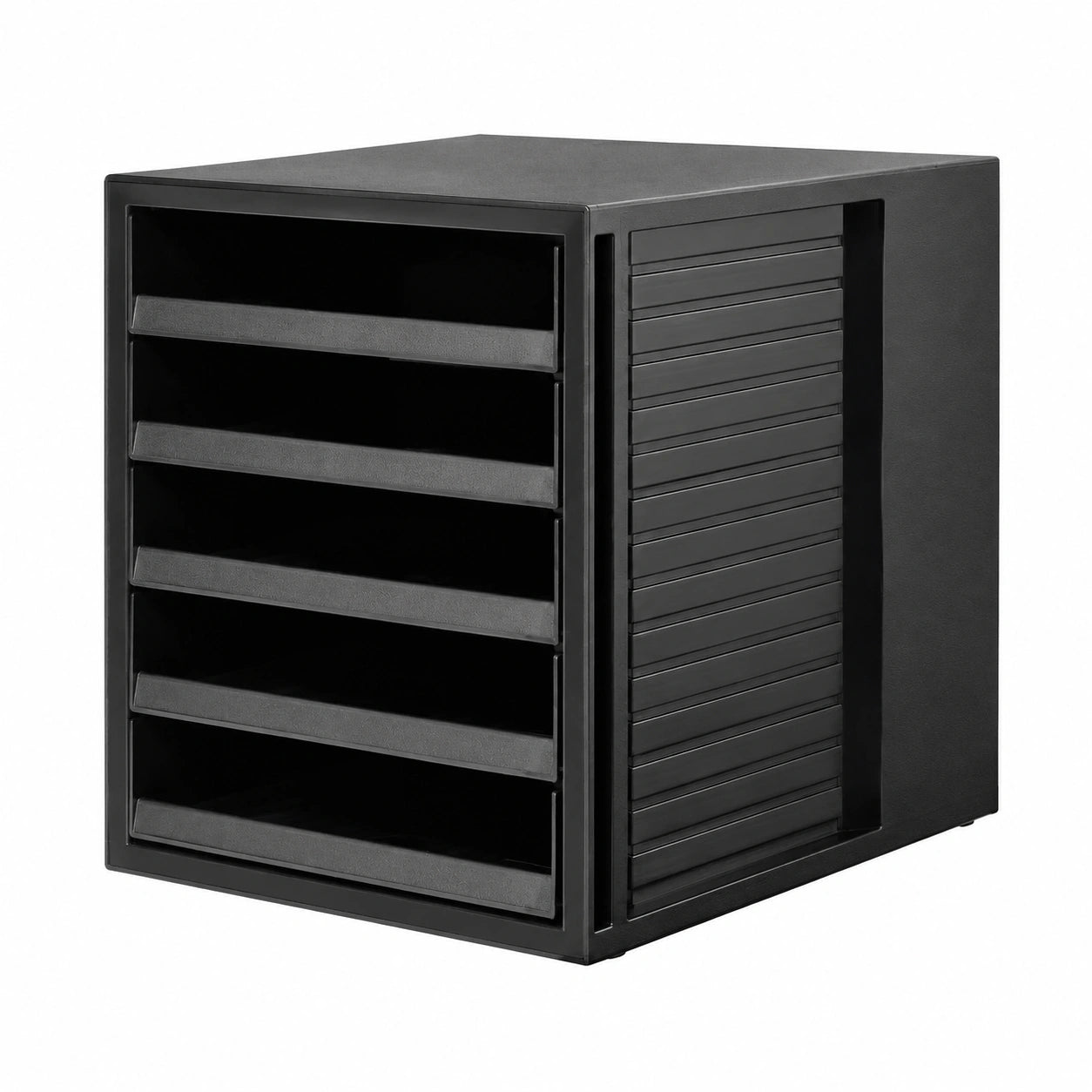 Cassettiera portadocumenti HAN set-ARMADIO, accattivante per documenti fino al formato C4, 5 cassetti aperti, nero, 1401-13