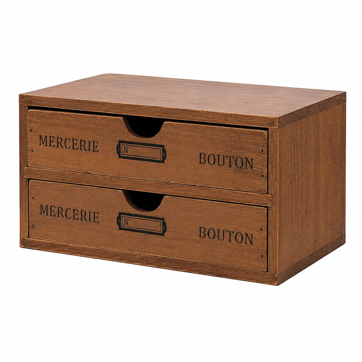 Cassettiera porta oggetti in legno, Accessori da ufficio da tavolo con 2 cassetti portaoggetti set, Mobile supporto per laptop organizzatore