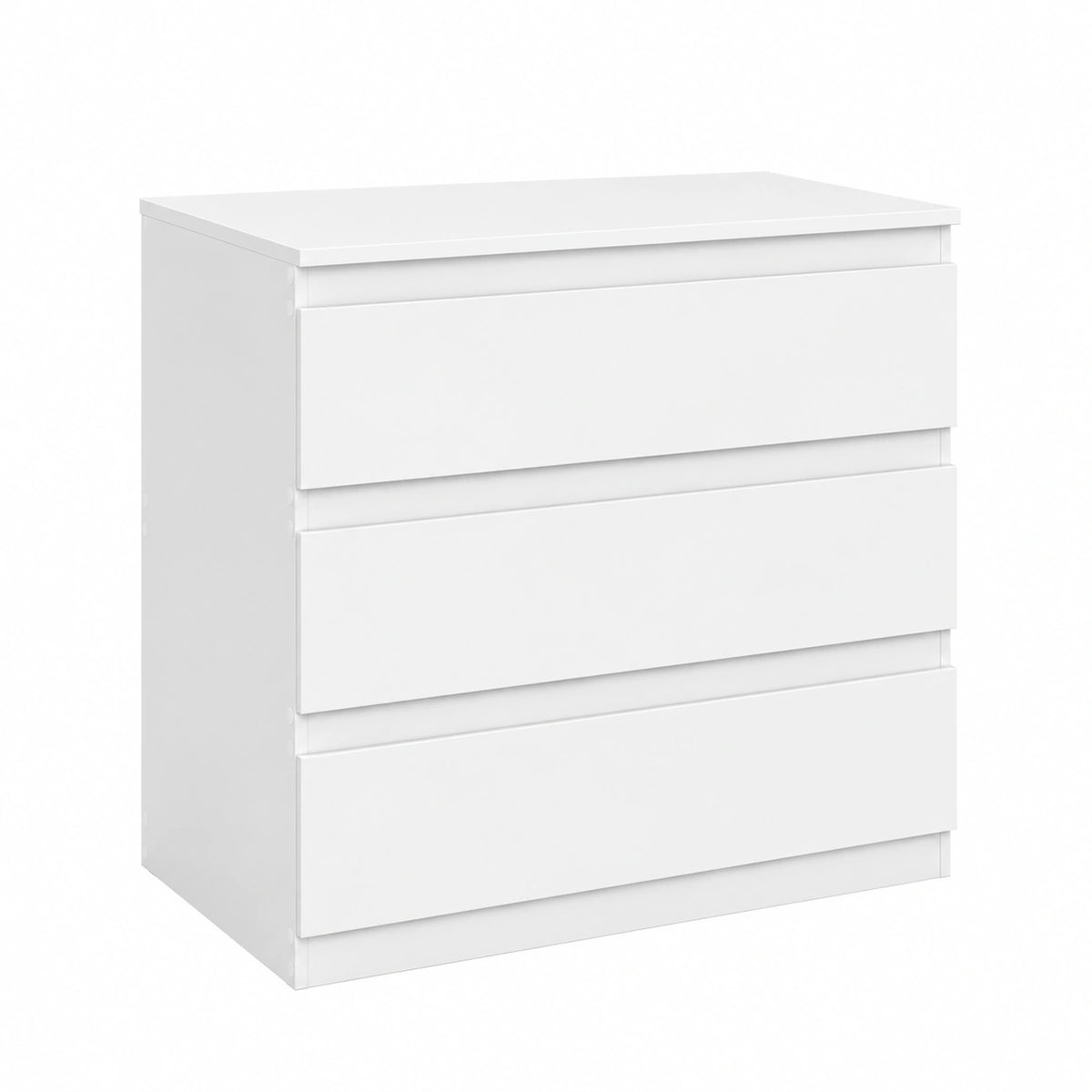 Cassettiera Camera da Letto con 3 cassetti, Mobiletto Salvaspazio in Stile Moderno, per Soggiorno Ingresso, 70 * 40 * 75cm，Bianco, Comò Moderno