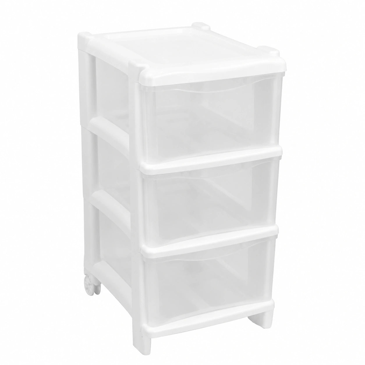 Cassettiera Essential Cassie, 3 Cassetti, Bianco, H 60 cm, in Italy