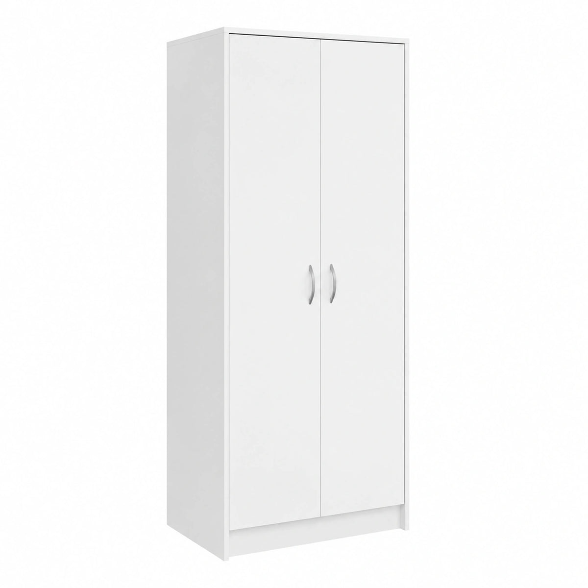Armadio multifunzionale per la casa, armadio guardaroba, da ufficio e per documenti con 2 ante e 5 scomparti, 180 × 74 × 35 cm (Bianco)