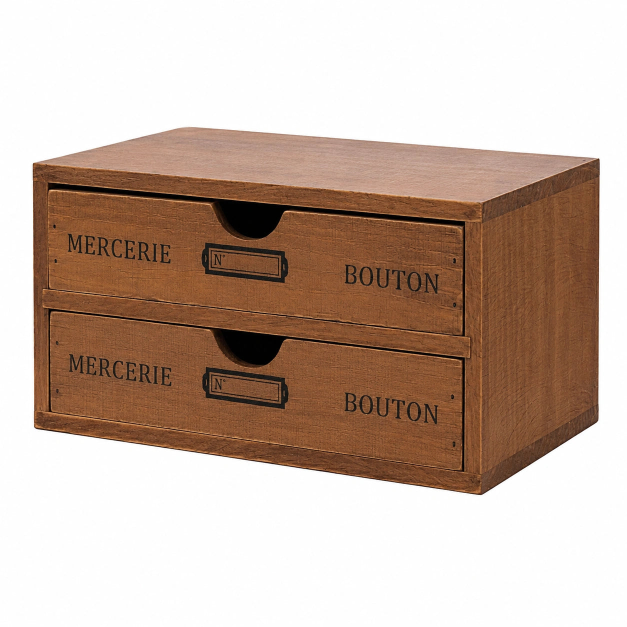 Cassettiera porta oggetti in legno, Accessori da ufficio da tavolo con 2 cassetti portaoggetti set, Mobile supporto per laptop organizzatore