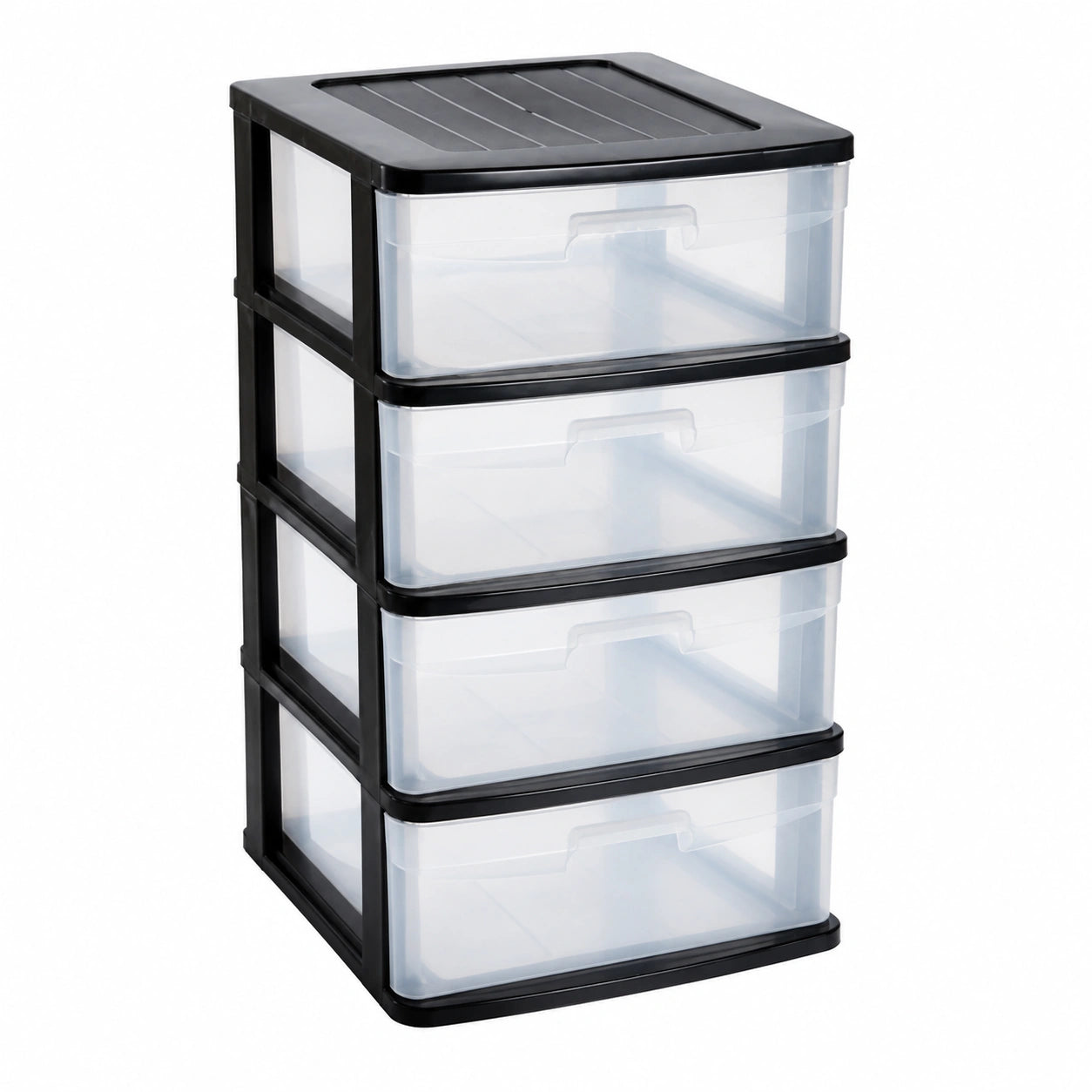 Cassettiera Sena a 4 cassetti senza ruote, in plastica resistente, torre di archiviazione multiuso, per casa e ufficio, 65 × 39 × 40 cm